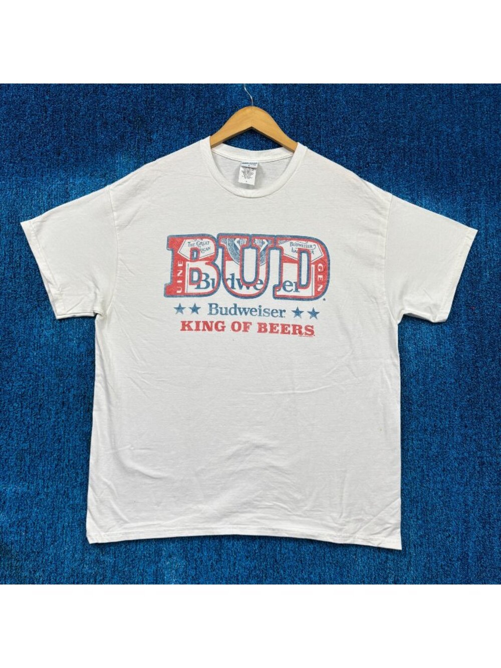 Budweiser King of Beers American Lager Oversized Bud Tee L